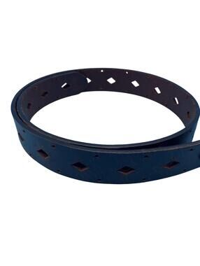 Dockers Belt Mens Large Brown Leather Diamond Cutout Adjustable Buckle Pattern